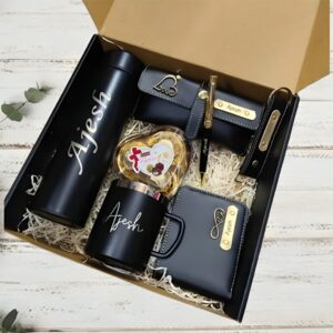Valentines Day Combo for men’s Wallet/Pen/Keychain/Chasma cover/Chocolate/Bottle/Mug.
