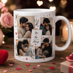 Custom Couple Photo Print Mug | Personalized Love Mug Gift for Couples | Romantic Photo Mug